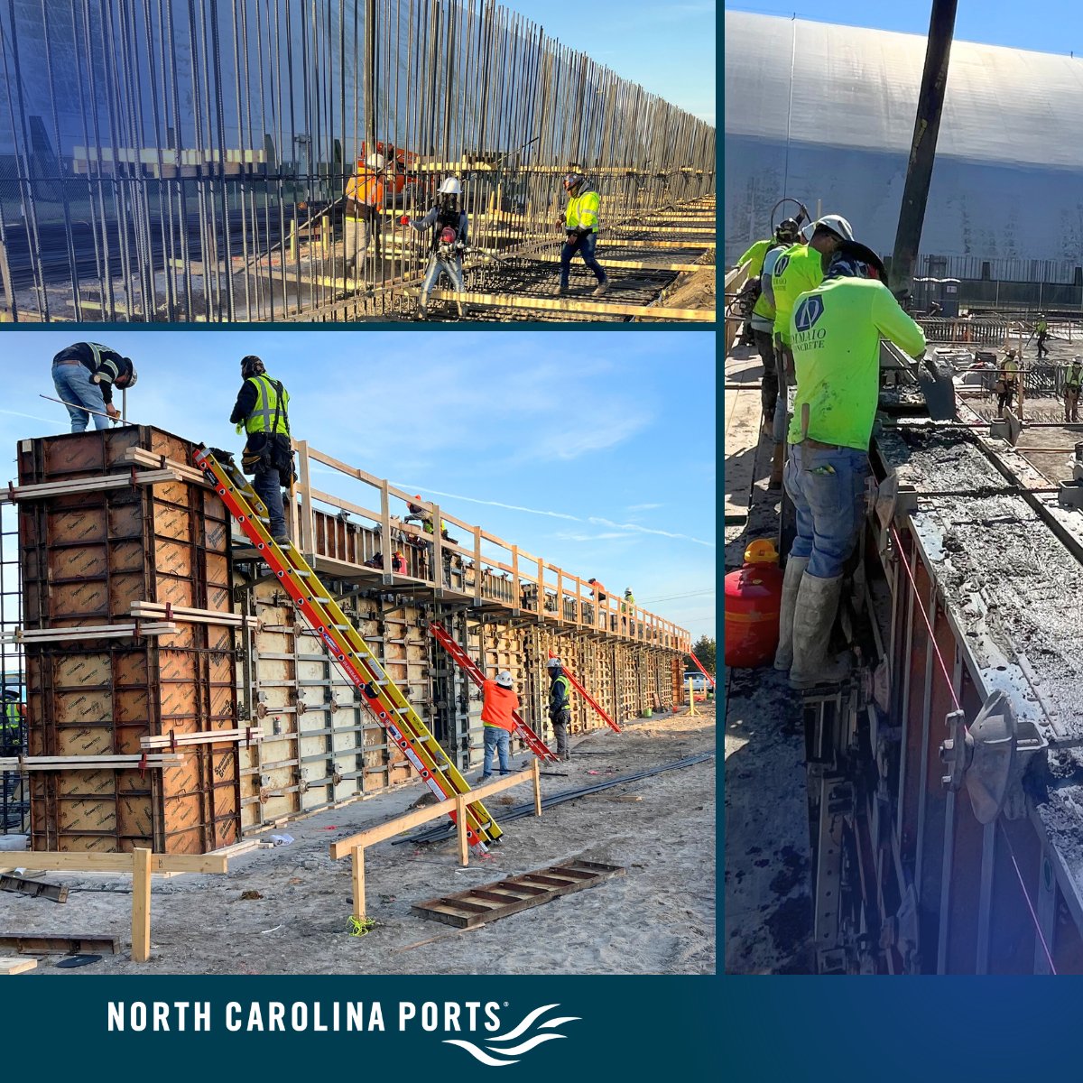 Warehouse space at the Port of Morehead City is almost at 100% capacity! To keep pace with the strong demand for our bulk and breakbulk services, we are in the process of building a new 75,000-square-foot warehouse. 📸Check out these progress pictures! #ncports #portofprogress