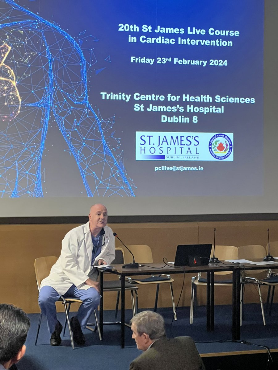 Sulei_Sul's tweet image. Brilliant cases and excellent teaching today from @stjamesdublin live cardiology course.