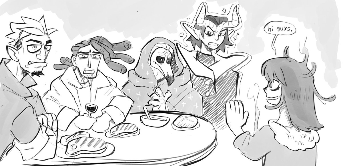 Out of context sketches from me and my buddies D&amp;D session 
