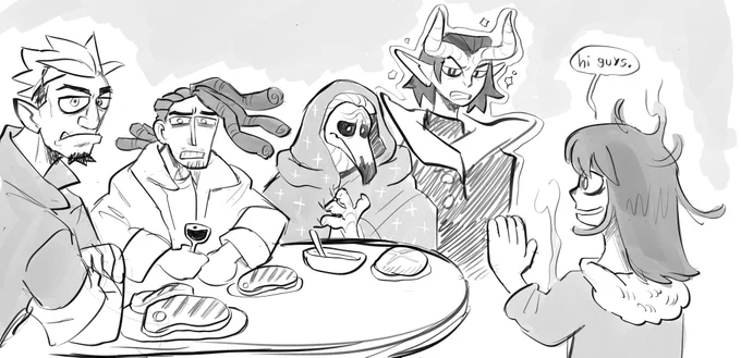 Out of context sketches from me and my buddies D&amp;D session 