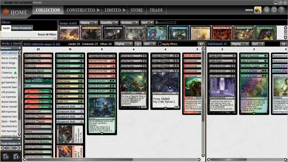joncosmtg's tweet photo. #necroticooze has been one of my favourite card in Magic and I have been brewing decks in modern w/ it since SOM release. 10 years ago my friend @CunicoliGoblin wrote a primer on the deck seeing me playing it in paper, link to 10 years ago ooze and MUs in comments. https://t.co/wib5nJceS5