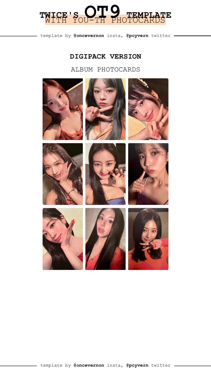 twice with you-th digipack album version ot9 photocard templates