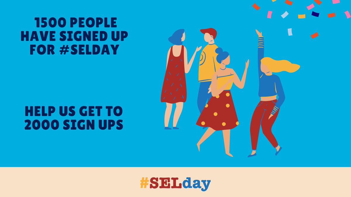 1,500 people have already signed up for #SELday 2024—can you help us pass 2,000 people? #SEL @sel4usa @urbanassembly @6secondseq loom.ly/TjahTKU