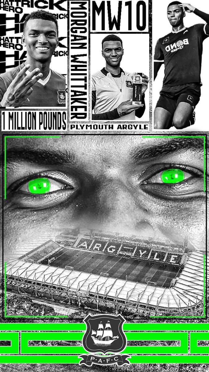 Here is a Design I Done Today. MORGAN WHITTAKER (MW10) POSTER DESIGN Feel Free to Share this around would be much appreciated still got a long way to go in my practice but I can see a lot of progress in my work 😀 #pafc #greenarmy #argyle #plymouthargyle #utba