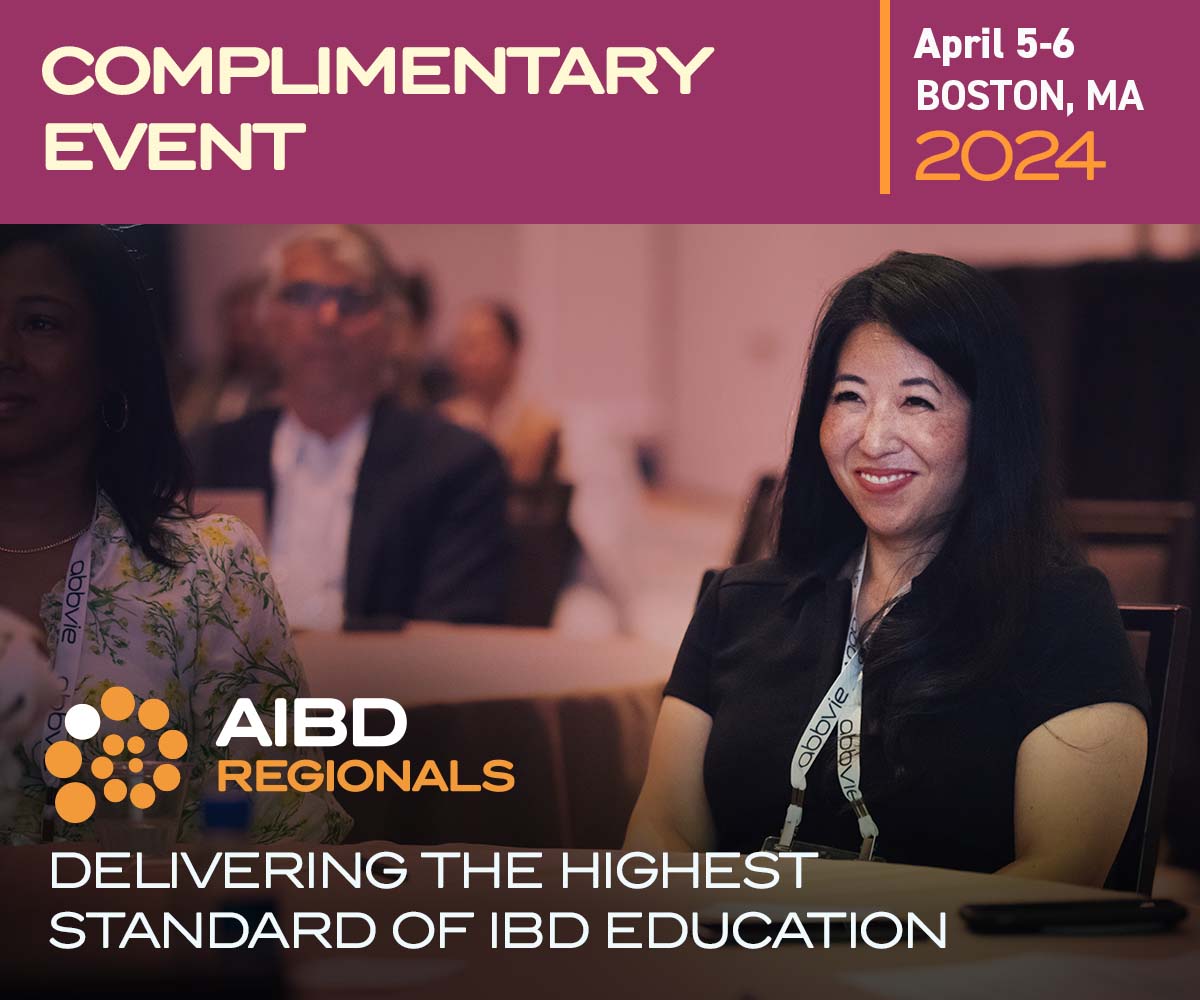 Complimentary IBD Education in Boston! Join us April 5-6 in Boston and explore case-based session from our experts. Explore innovative treatment options and shared best practices. Register Today: okt.to/grvy5m