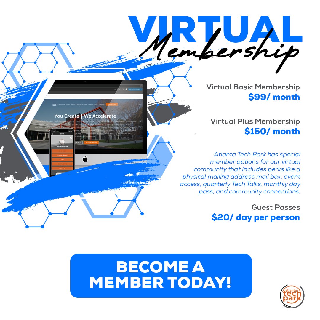 Looking to land or expand in Atlanta? #thepark's #virtualmembership offers you a physical address needed to establish your business. Plus, you will be part of the #atpcommunity with a variety of perks! Join us today! bit.ly/49oltdg