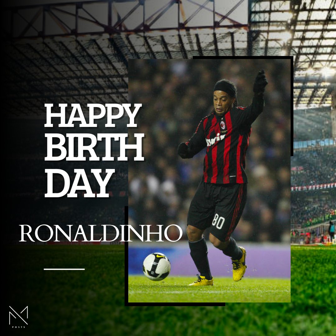 🎂 Happy Birthday <a href="/10Ronaldinho/">Ronaldinho</a> 🔴⚫️

👕 95 appearances 
⚽️ 26 Goals 
🏆 Serie A