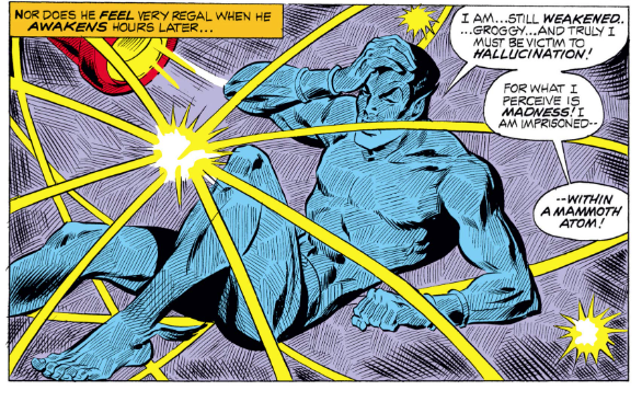 MarvelADay's tweet photo. #SM61 #MarvelADay Namor has been caged in Dr Hydro's patented bubble trap (atom themed version). It provides more resistance just when you need it! No more do you have to waste resistance when you don't need it with Dr Hydro brand cages! PMB https://t.co/TEjn73lo74