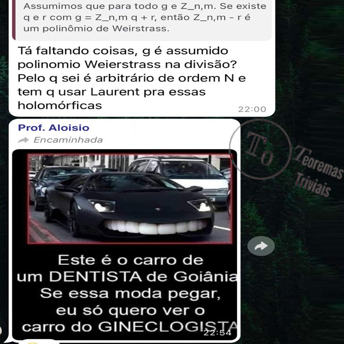 teoremastri's tweet image. boa prof aloisio