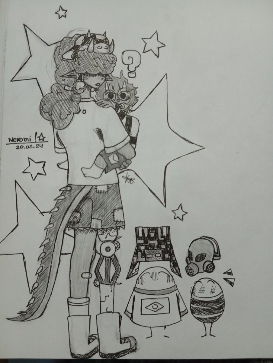 Look, the babies!! 😻
(There's probably an version with more in it but I forgot to take an photo and I'm not leaving the position I am rn >.<)

[#qsmpfanart #qsmpricharlyson #qsmppepito #art #fanart]