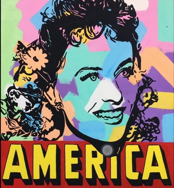 LuxuryPortofino's tweet photo. "America" di Andrew Tosh, acrilico su tela. L'artista istintivo pop e a tratti irriverente. 
https://t.co/Gbn1UaQFvd https://t.co/KS3lxyKFY9