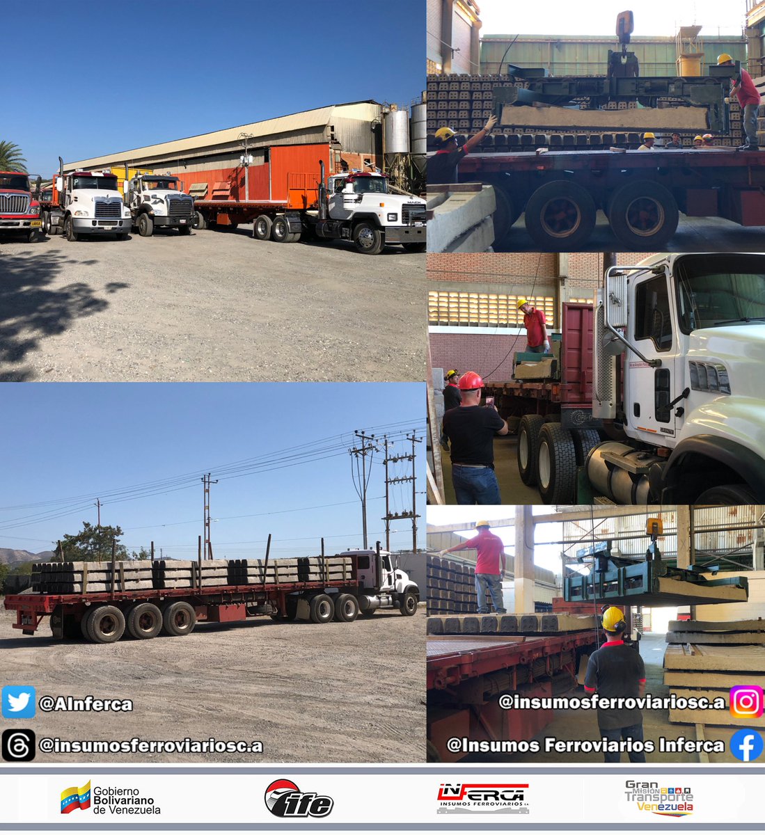 INFERCAc_a's tweet photo. #23Feb | Finalizamos una semana productiva en INFERCA, trabajando arduamente en Despacho de Durmientes con más de 9 Gandolas para Ferrominera.
@TransporteGobVe
@rvaraguayan
@NicolasMaduro
@dcabellor
@ifetrenvzla
#INFERCA
#IFE https://t.co/MBgJZxeanM