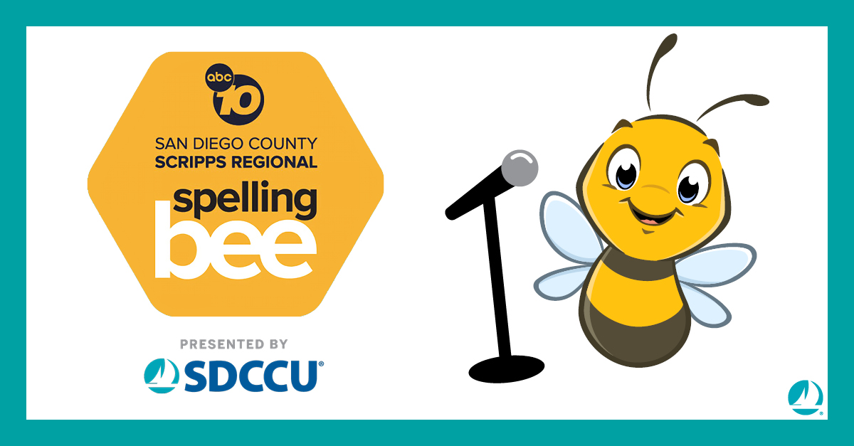 SDCCU® is a proud sponsor of the San Diego County Scripps Regional Spelling Bee on Thursday, March 14 at the Jackie Robinson Family YMCA. Visit sdcoe.net for more information. #spellingbee #ABC10 #SDCOE #SDCCU #sandiego