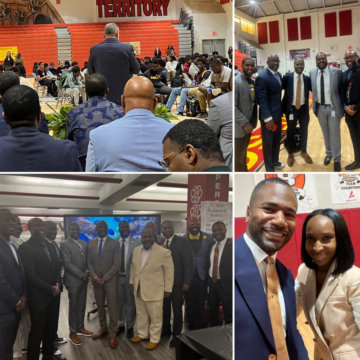 The @southbrowardshs Black Male Symposium was outstanding. Thank you to @Prin_Francois and all of the young kings who engaged in courageous conversations about leadership, kindness, planning for the future, and empowerment. Absolute excellence! #southbrowardhighschool