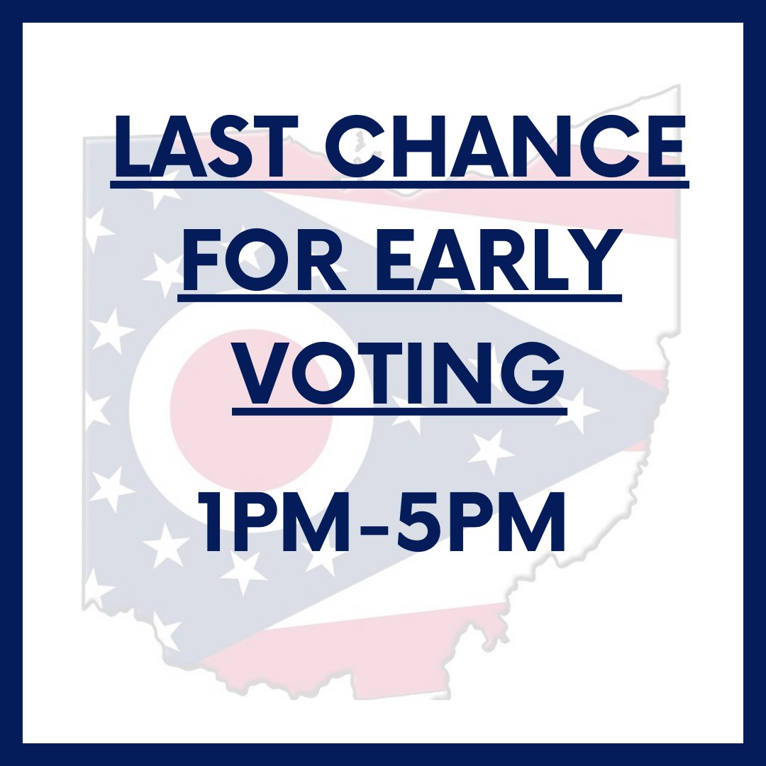 Early voting is open 1 - 5pm. There is no early voting Monday, March 18th.