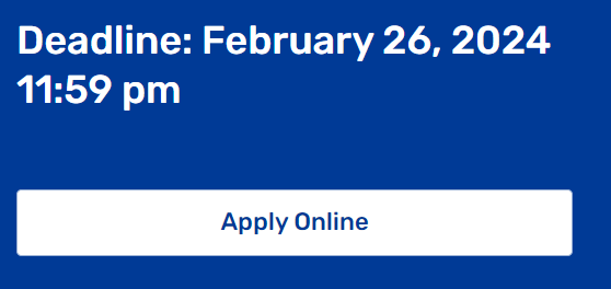 Thank you, grant administrators, for specifying the deadline to the minute. You know me too well.