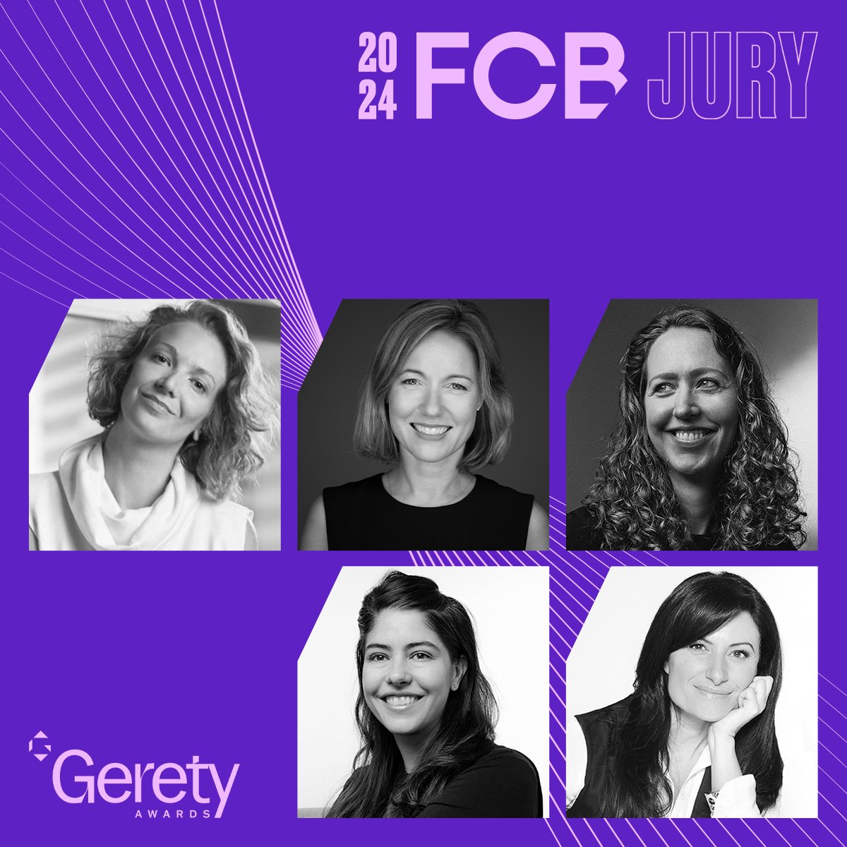 Five of FCB’s leaders have been named to the @GeretyAwards jury this year! Ana Becker, Emma Armstrong, Jessica Giles, Ana Noriega, and Nancy Crimi-Lamanna will join this esteemed group of women to select the best in advertising. #GeretyAwards2024