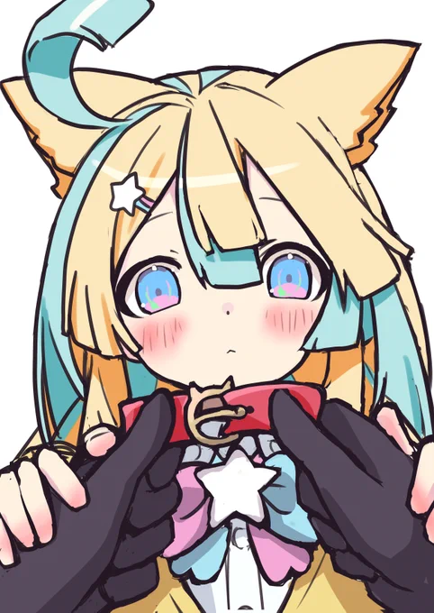 ねこはのちゃん仮に・・・こちらが着ける時はどんな表情するんだろうな・・・・・・・・・って 