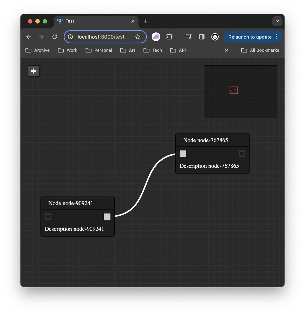 runewell's tweet image. Made small progress on my web-based #VisualProgramming tool today. Finally got the SVG curved line to work and connect to other nodes. 

Now I&apos;m realizing my &quot;node&quot; #Javascript Class is too messy, so time to refactor, yet again. I think I&apos;ve re-written this UI at least 3 times…