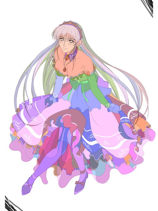 今日の一枚。
メインイラストのフェリシアちゃんの塗り前の画像。
塗りが被らないよう綺麗に場所毎に塗る範囲が分けられてるのが良く判りますね～。🙂
それぞれの塗る範囲を一つ一つ全てアルファチャンネルに保存して、塗る際も一つ一つ読み込んで丁寧に塗っております。😌
めっちゃ時間かかるけど…😗 