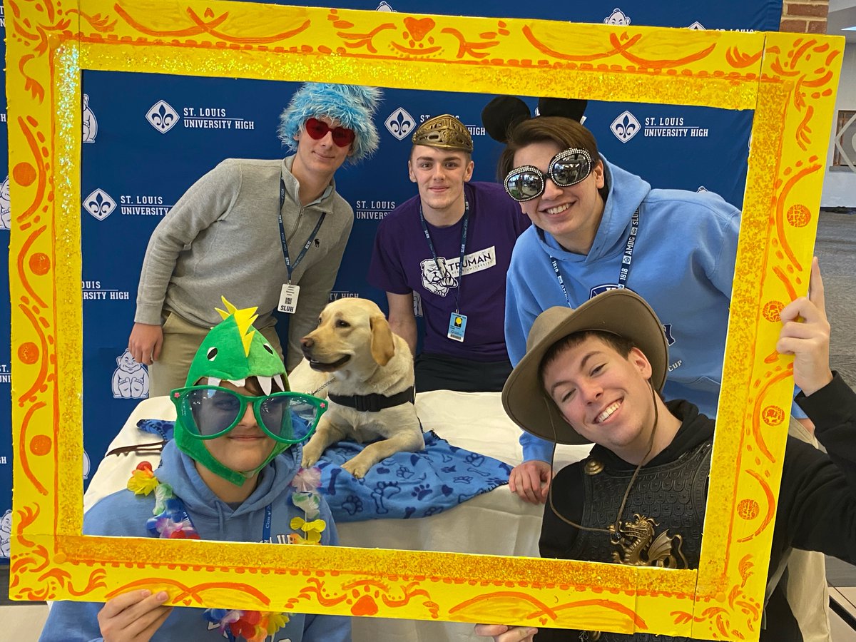 sluhjrbills's tweet photo. We capped off Mission Week today with a lot of fun activities, but our school therapy dog Serena stole the show! Thanks to @SLUHSTUCO  and everybody who made this a successful week benefiting @MarygroveKids. #SLUHServes #AMDG @Purina #BetterTogether https://t.co/vTZHJGTYxj