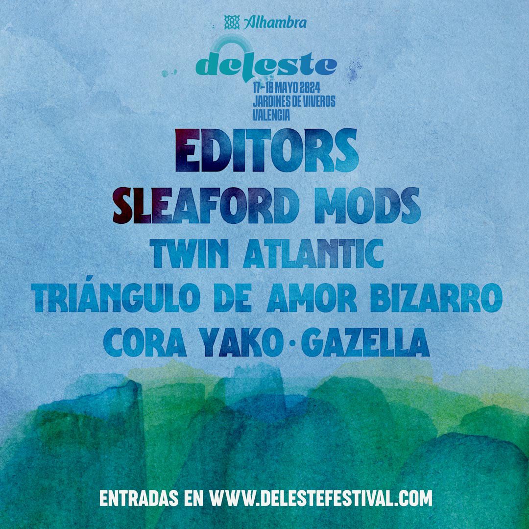 We’ll be at @DelesteFestival in Valencia this May! Tickets here -> delestefestival.es/artistas/