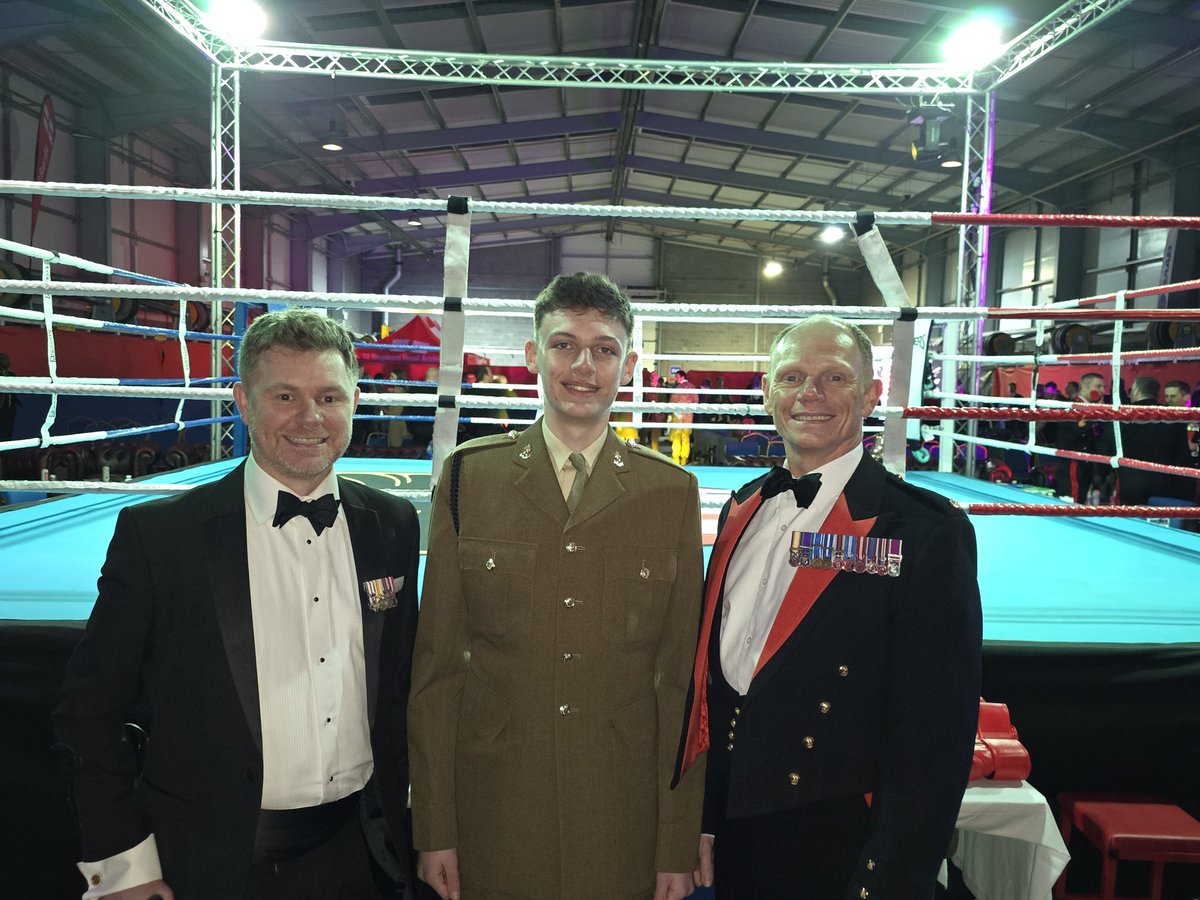 Fantastic night at Regimental Boxing. Great to watch the event with my brother and my Nephew.
