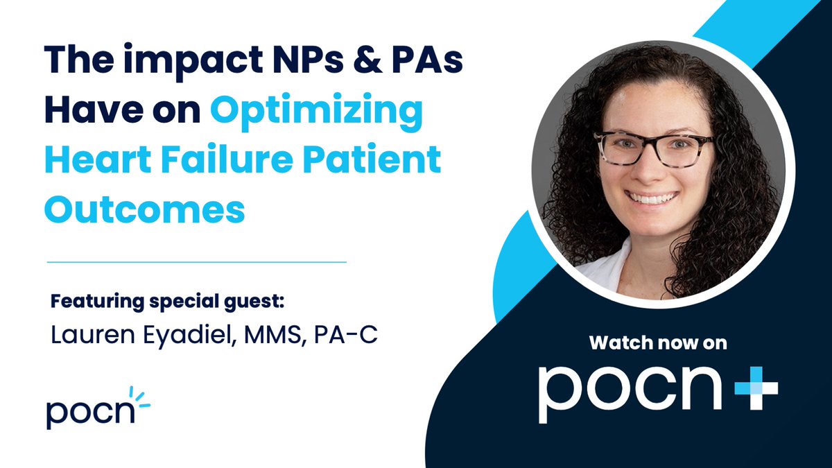 Explore the crucial role of NPs & PAs in heart failure management in our series' latest episode. Lauren Eyadiel, MMS, PA-C, highlights the importance of early, guideline-based interventions for patient outcomes. Watch now: tinyurl.com/47ybr5vr #HeartHealthMonth #HeartFailure