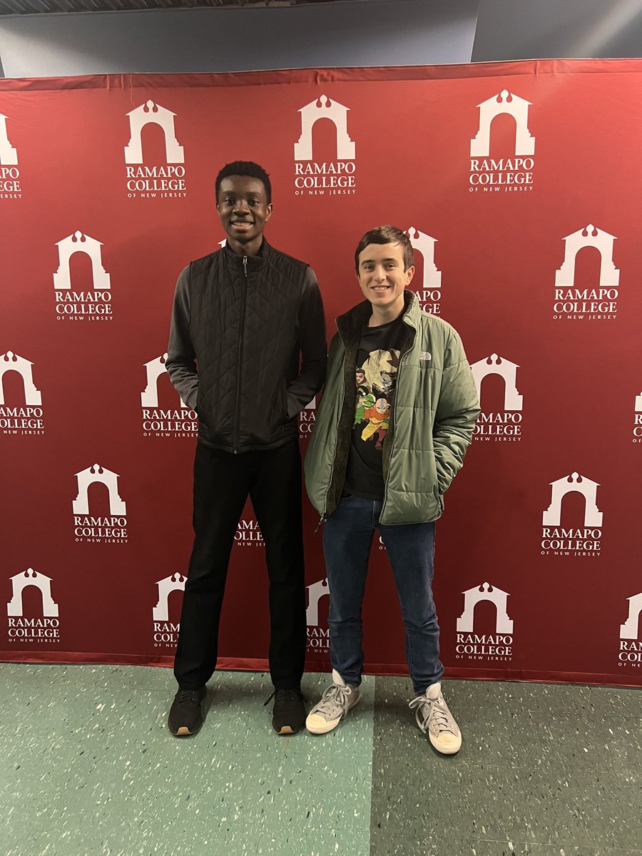 Quinn Buckley and Christopher Foreman at the Ramapo College Ani-Fest where their stop motion animations were featured among other high school and college level animation students. <a href="/RamapoCollegeNJ/">Ramapo College</a> #MahwahConnects #tbirdpartnership