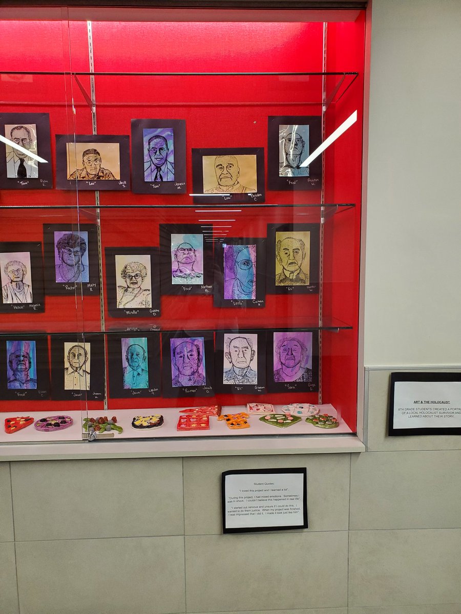 These Holocaust survivor portraits done by our 8th graders have impressed me beyond words! Great job Falcons!!! <a href="/DCWestFalcons/">DCWest Falcons</a> <a href="/middle_dcw/">DC West Middle School</a>