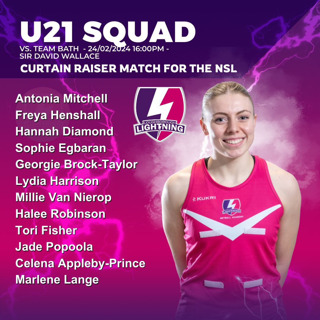 Lightning_Acad's tweet image. 📢 U21s, U19, &amp;amp; U17 Squad Lists 🆚 Team Bath!