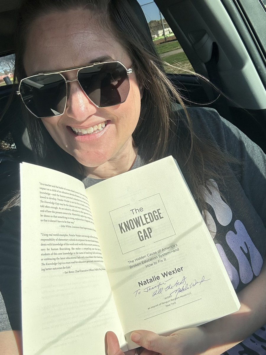 Eek! 🤗 Not only was I given the opportunity hear @natwexler speak with us about The Knowledge Gap, I got a SIGNED copy of the book! Thank you again @GISDLiteracy for extending this opportunity to us ELSTs!