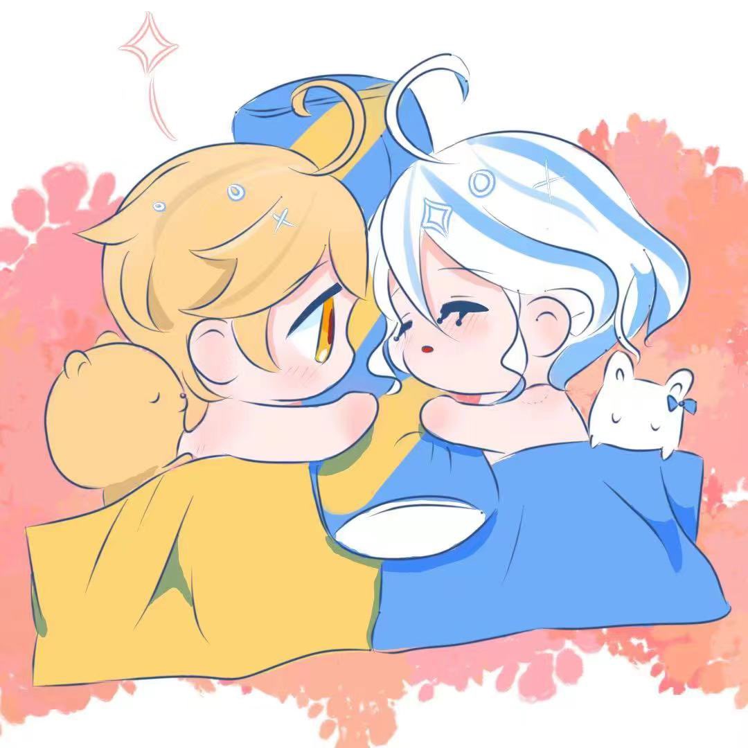 violet2077's tweet photo. #Aerina #空フリ #Aether #Furina #フリーナ
two cute babies~🫶

The artist is 君洛枫yzj from bilibili. https://t.co/8PvcgVrOMs