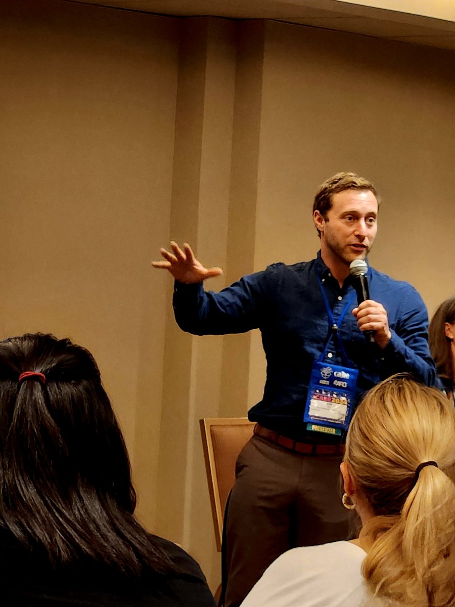 'Heroics are not really scalable.' Sam Finn on the need for better instructional materials and #data to ensure that #newcomers are receiving the quality education to which they are entitled. #CABE2024
