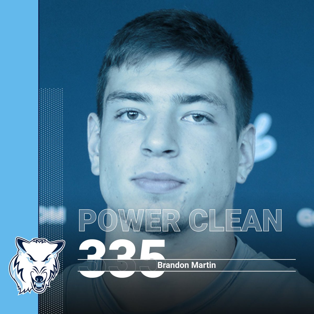 The Power Clean record from 2012 for the <a href="/Northwoodfball/">Northwood Football</a> Running Back Position group was broken today by <a href="/14BrandonMartin/">Brandon Martin</a>  with a lift of 335 besting Cam Jackson's lift of 315 #GetStrong💪🐺