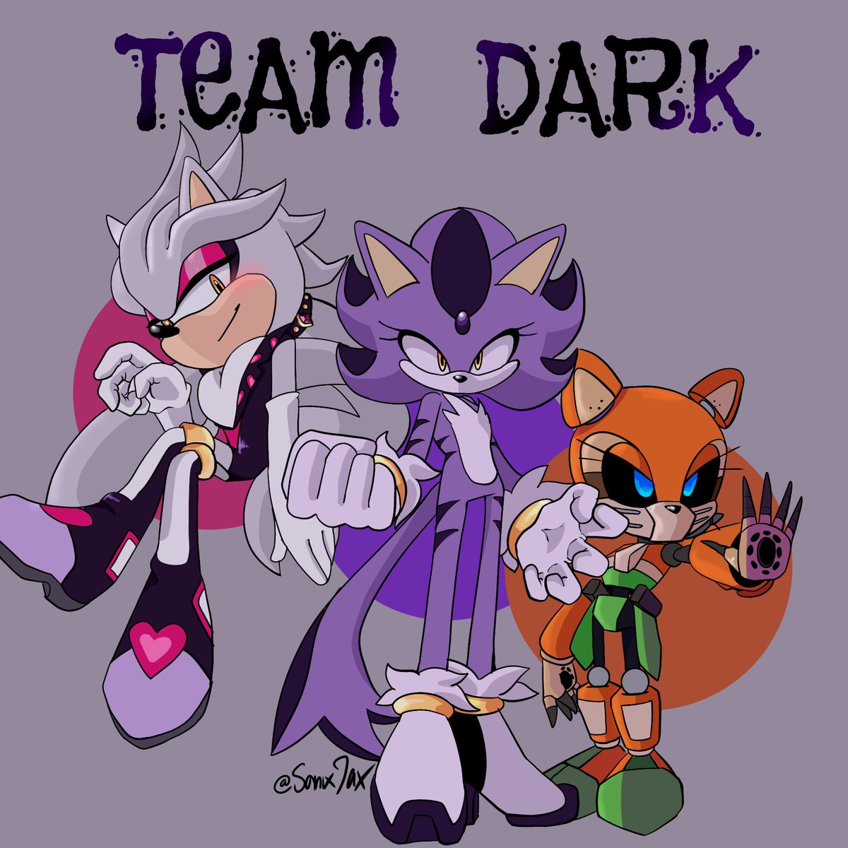 Team Dark is done!
#SilverTheHedgehog #BlazeTheCat #MarinetheRaccoon #sonicfanart #SonicTheHedgehog #TeamSwapAU