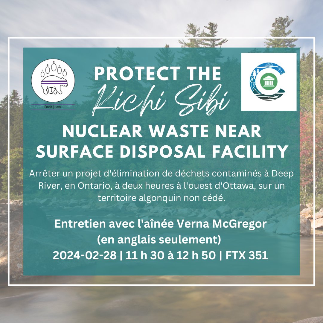 uocommonlaw's tweet image. Joignez-nous pour un événement captivant sur la protection de l'environnement et des territoires autochtones :
📅 Le 28 fév
🕛 11 h 30 à 12h 50
📍 FTX 351
Inscription : bit.ly/3OQMGxh