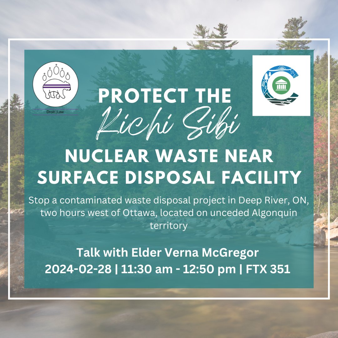 uocommonlaw's tweet image. Join us for an engaging event on environmental protection and Indigenous territories:
📅 Feb 28
🕛 11:30 am – 12:50 pm
📍 FTX 351
Register: bit.ly/3OQMGxh