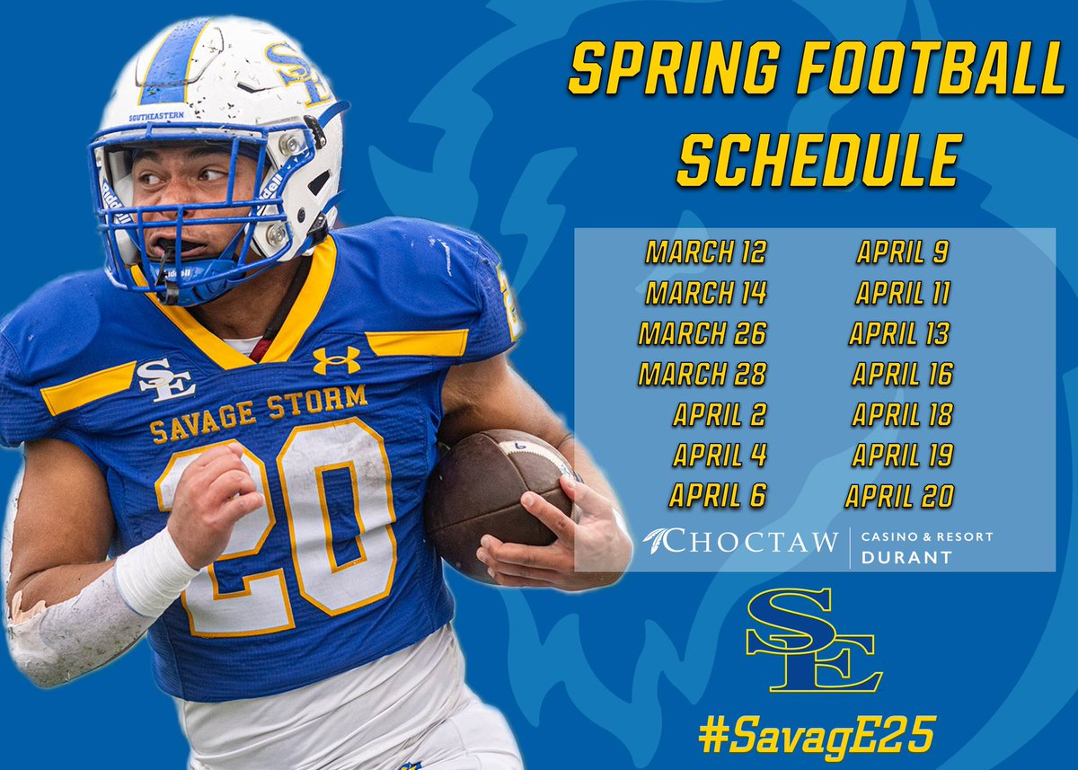 Can’t wait to see our guys compete this spring ‼️

#SavagE25 ⛈️🔵🏈
