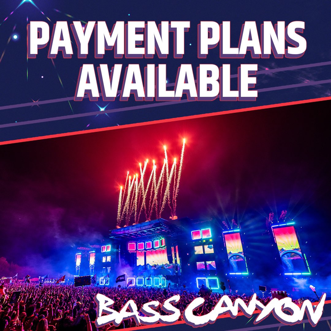 Grab your Bass Canyon tickets with a payment plan now! Head to basscanyon.com/tickets for all the info🙌⛰️