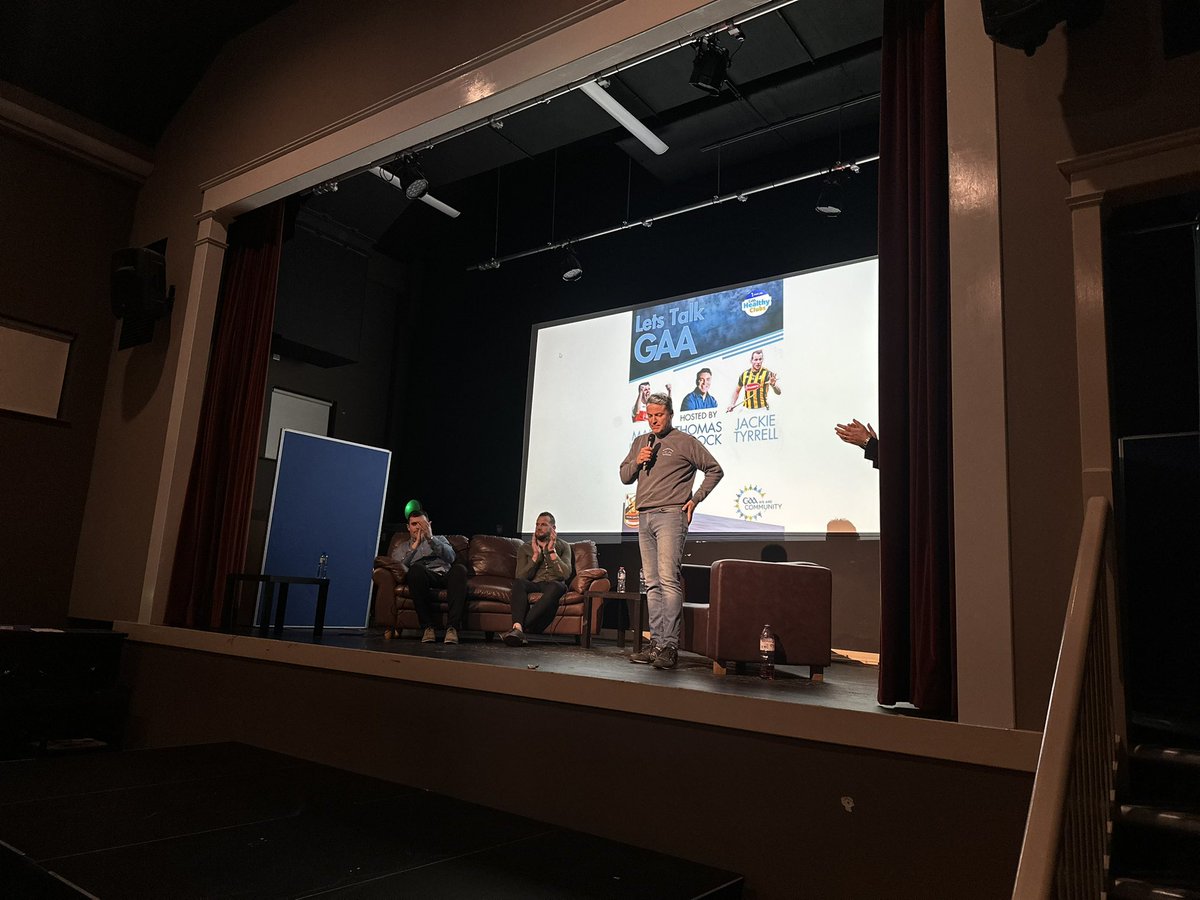 A brilliant night at Our let’s talk GAA event to launch our involvement in GAA healthy clubs. Unreal &amp; very thought provoking chat from Jackie &amp; Mark and superbly hosted by Thomas