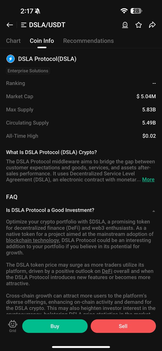 CryptoNinja4444's tweet image. $DSLA Will Go Big I Trust In This Project 

Almost All Supply 5.49 B is already in circulation Out Of 5.83B With 5 Million mcap 

Soon This Gem On #kucoin Will print Many xs and then everyone Will talk about This