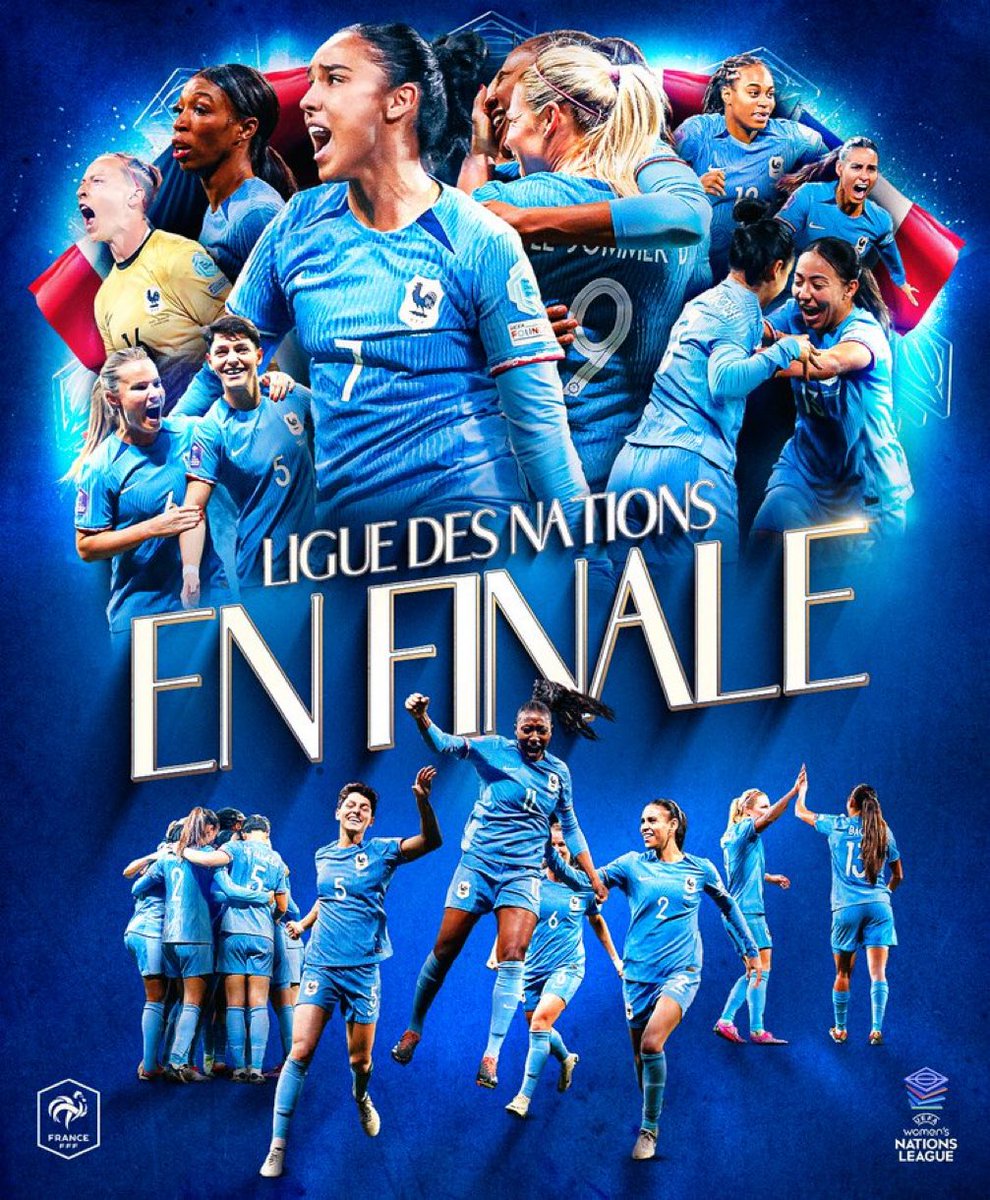 Félicitations aux Bleues 🇫🇷 pour cette belle victoire contre les Allemandes ! 
Première finale de l’histoire ! 
#FRAALL #LigueDesNations #FiersdetreBleues