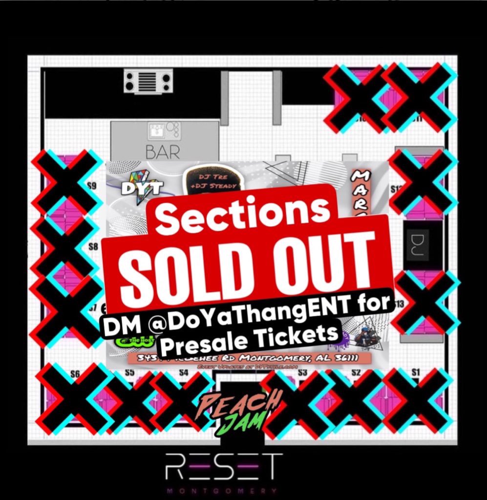 DoYaThangENT's tweet photo. 🚨Limited Presale Tickets Available🚨 😈Next Saturday😈

Peach🍑Jam Pajama Party is Here!
March 2nd⚡️PART 6🤯

🎬3x DJ Tre
🎬Debut DJ Steady
🎬2x Host CDUBB & Josh Hart on Crowd Control⚡️
🎬$300 Bead Contest
🎬PreGame House Party

“A College Party Like No Other”
Peach Jam 6🎅🏾🍑⚡️

🚨Sections & RSVPs Sold Out🚨
DM us for Presale Tickets Now����

#BamaState #myaum  #TroyU #Faulkner #AUM #skegee #myasu #PeachJamDYT Be there or hear about it‼️😈🔥