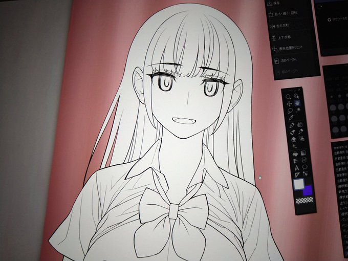 同志USSO氏が作る「極太ディルドアナニー大好き女CGアニメ」の原画描いてま〜す。 