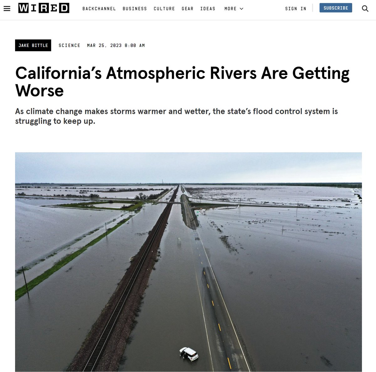 Eight years ago, WIRED was worried that California is becoming too dry because of climate change. WIRED is now concerned that California is becoming too wet because of climate change. I guess “the science” changed. 🤡