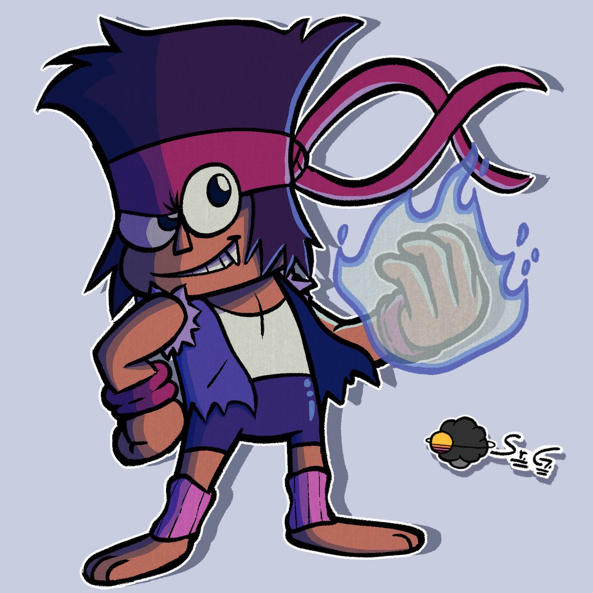 K.O. warmup to break the hiatus. He can have a little aura, as a treat.