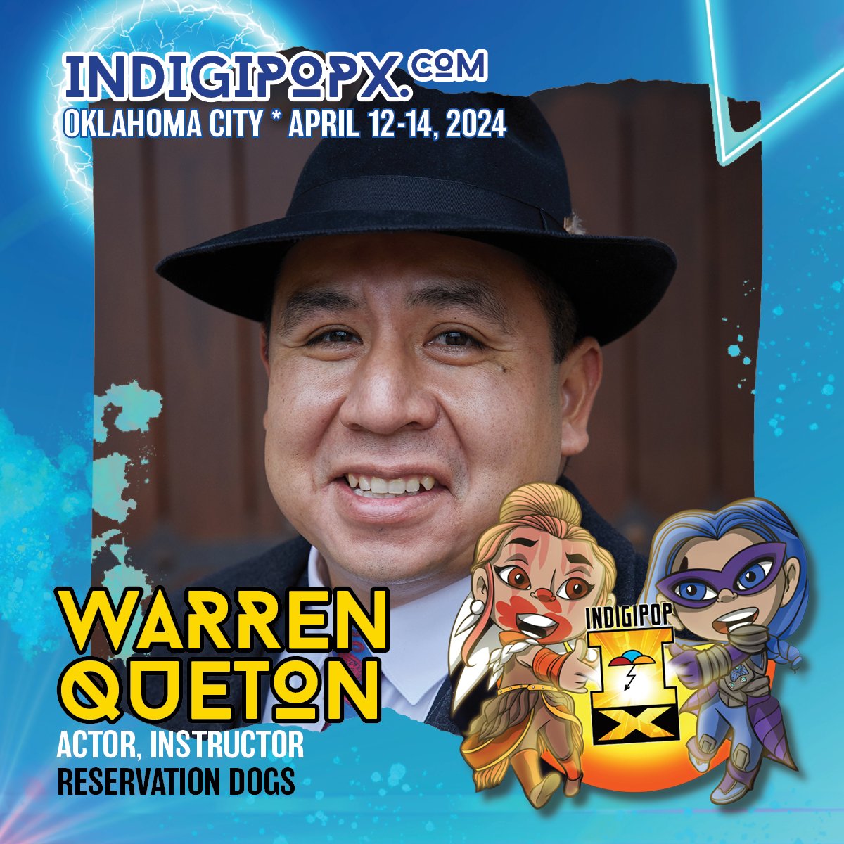 Education Day at #IndigipopX2024 includes the Nerd49 Hand-Drum Contest w/ WARREN QUETON, Clinton from @FXRezDogs! Friday afternoon  at the Xchange!

📍 @FAMokMuseum
📅 April 12-14, 2024
🎟️ indigipopx.com (tix + info)

#IPXatFAM #OKC #AttentionIndiginerds #NativeCreatives