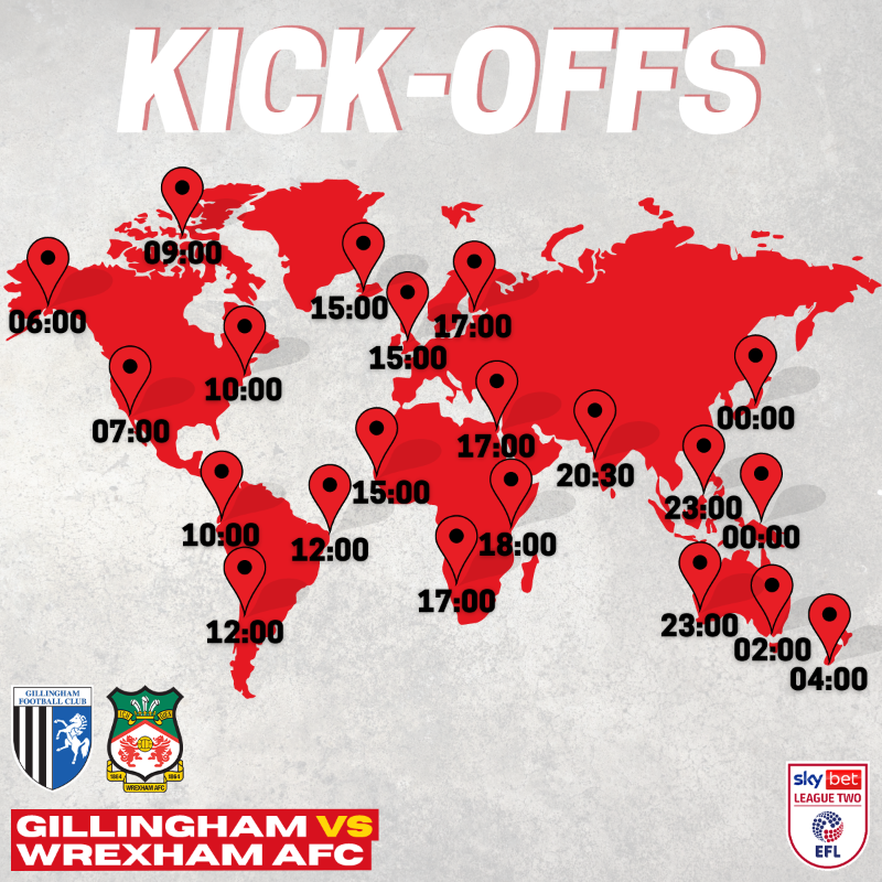 Wrexham_AFC's tweet photo. Where will you be following our game against Gillingham from?

🔴⚪️ #WxmAFC