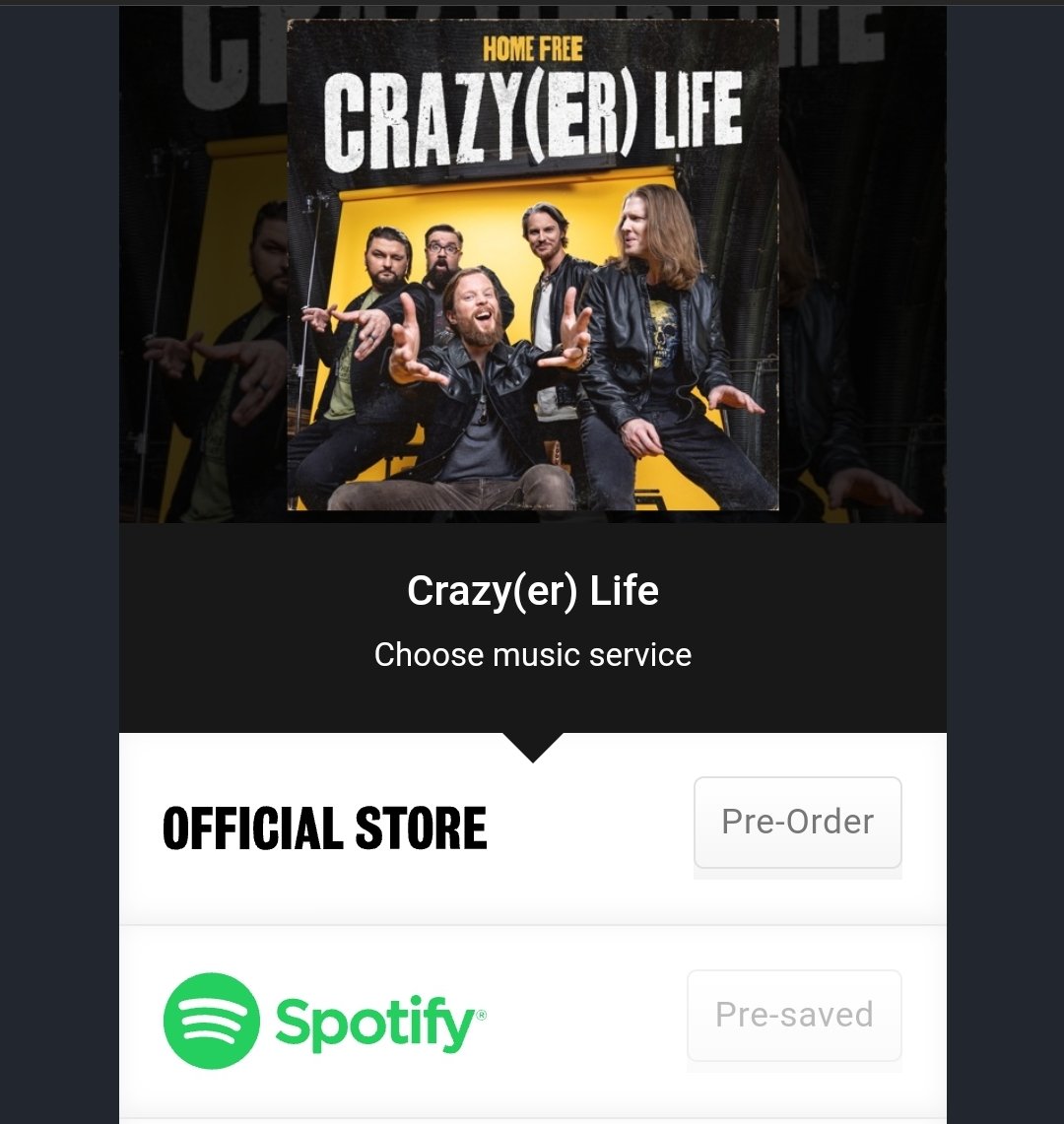 lewhiteantelope's tweet photo. @HomeFreeGuys Pre-saved on Spotify 💕 https://t.co/C84wZY76J9